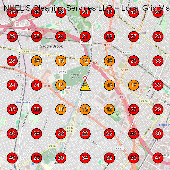 NUEL'S Cleaning Services LLC GeoGrid visibility map for House Cleaning Service in Lodi